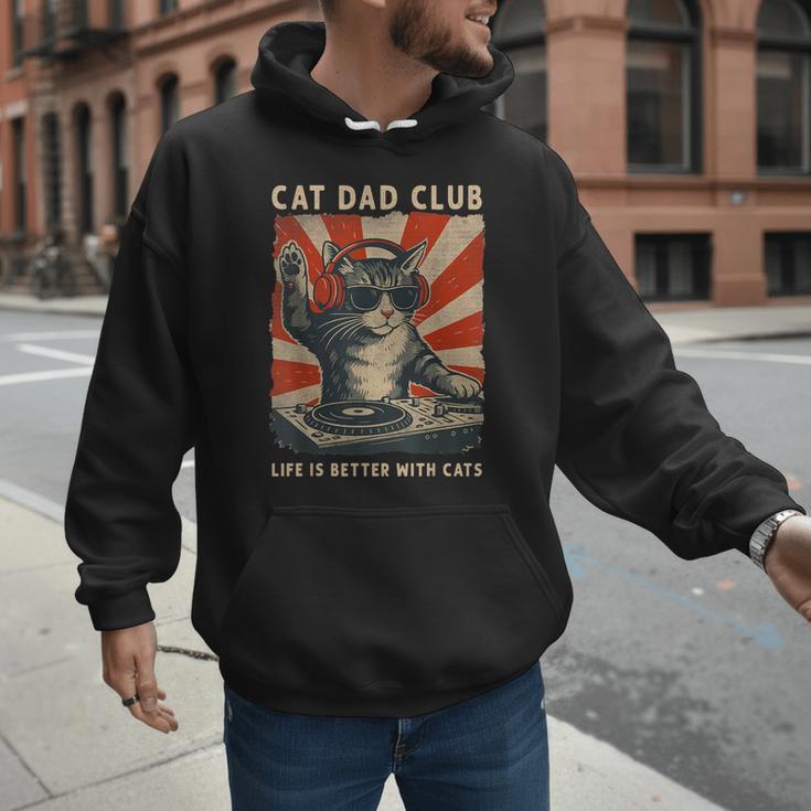 Cat Dad Club Life Is Better With Cats Cat Dad Cat Men Hoodie
