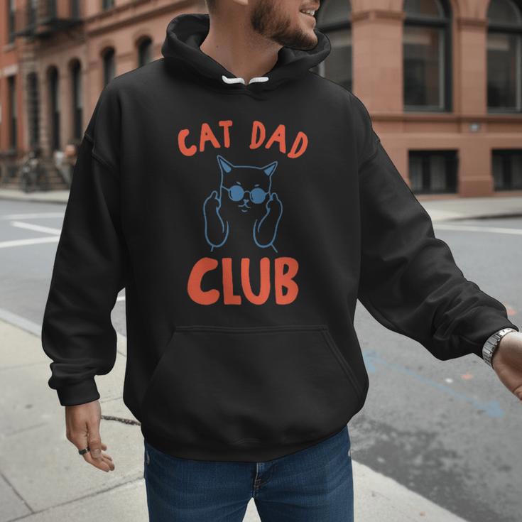 Cat Dad Club Life Is Better With Cats Retro Cat Dad Men Hoodie