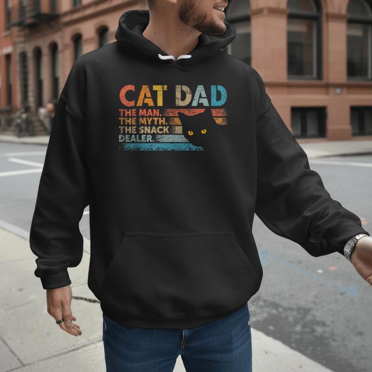 Cat Dad The Man The Myth Snack Dealer Fathers Day Men Hoodie