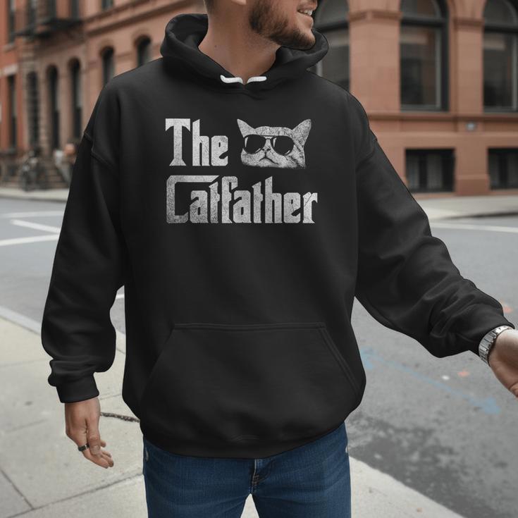 The Catfather Cool Cat Daddy Glasses Men Hoodie