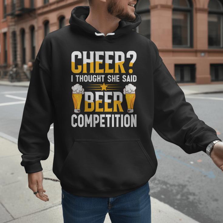 Cheer Dad Cheerleader I Thought She Said Beer Competition Men Hoodie