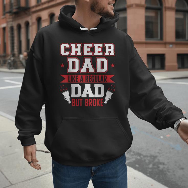 Cheer Dad Like A Regular Dad But Broke Cheerleader Dad Men Hoodie