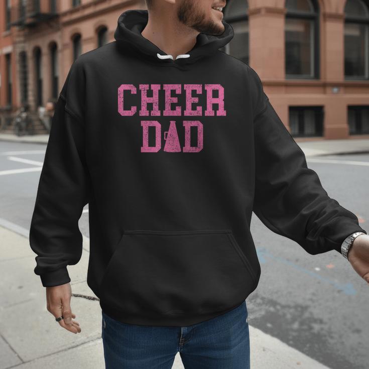 Cheer Dad Vintage Retro Cheerleading Pink Men Hoodie