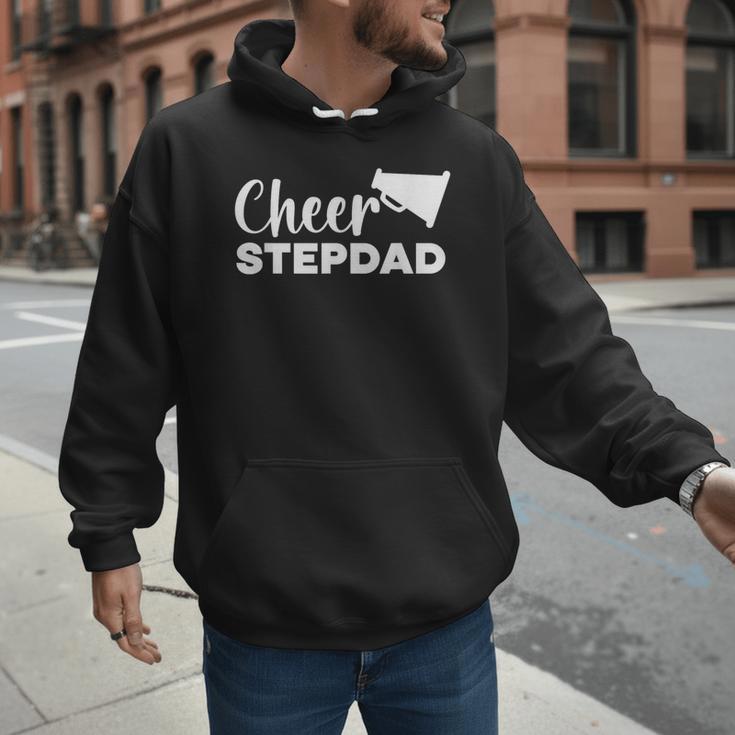 Cheer Stepdad Cheerleading Step Dad Cheerleader Stepfather Men Hoodie