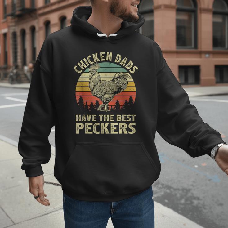 Chicken Dads Have The Best Peckers Vintage Apparel Men Hoodie