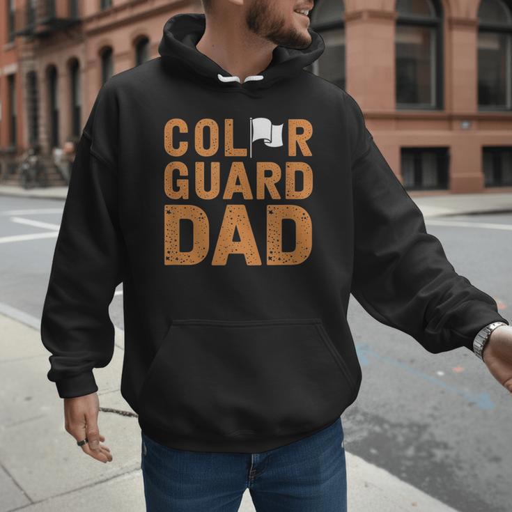 Color Guard Dad Flag Flipping Father Men Hoodie