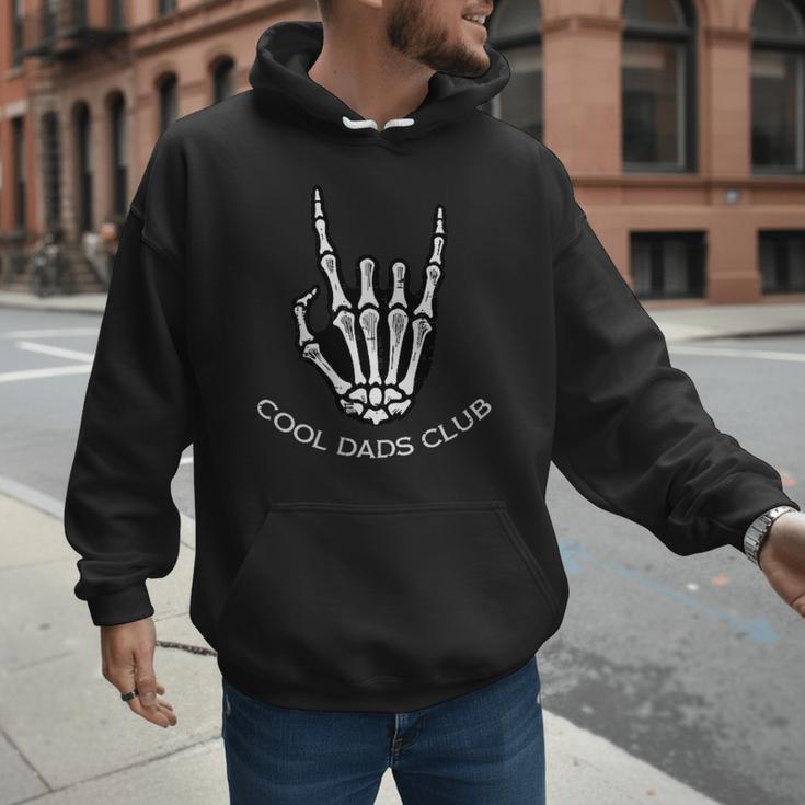 Cool Dads Club Skeleton Rock Pocket Fathers Day Rocker Hand Men Hoodie