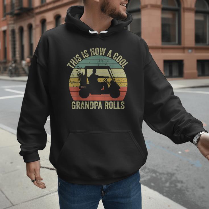 This Is How A Cool Grandpa Rolls Vintage Golf Dad Grandpa Men Hoodie