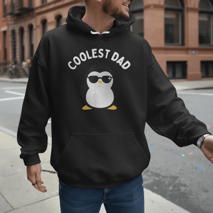 The Coolest Dad Cool Penguin By Dangerous Dad Men Hoodie