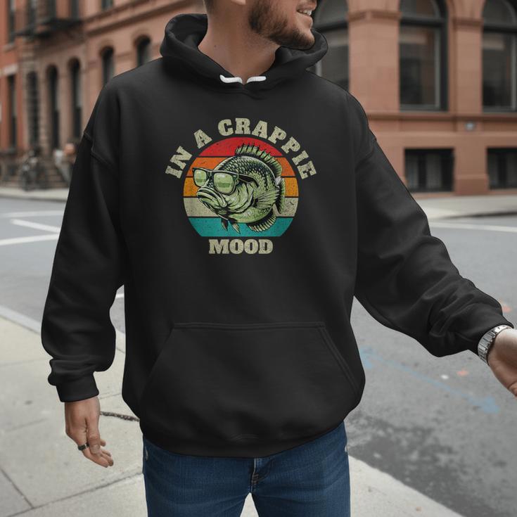 In A Crappie Mood Retro Fishing Sarcastic Dad Men Hoodie