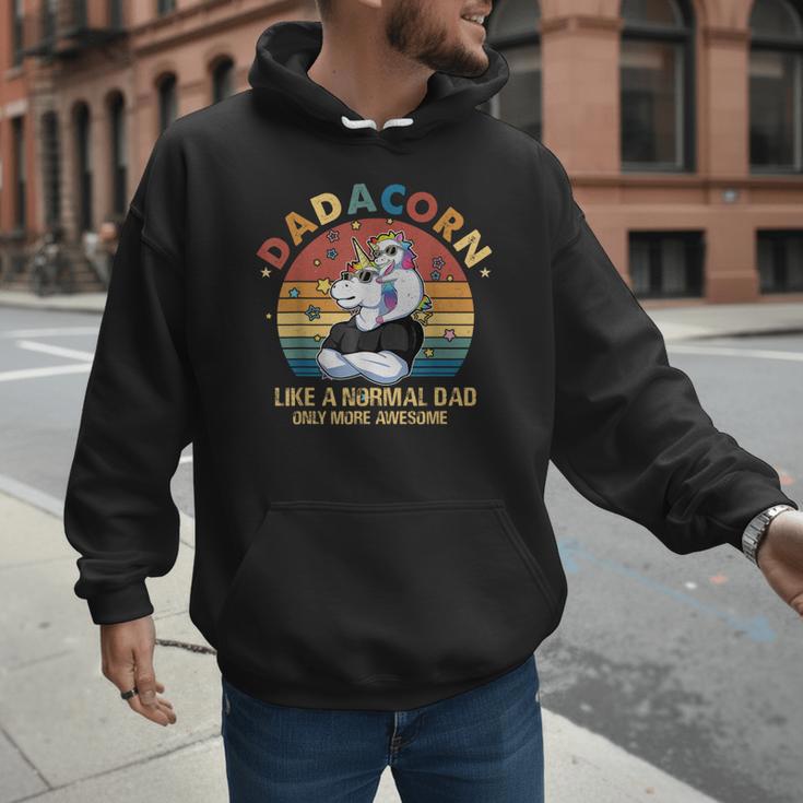 Cute Dadacorn Like A Normal Dad Only More Awesome Daddy Men Hoodie