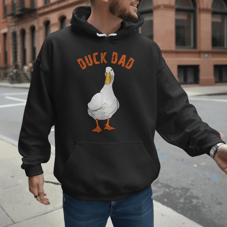 Cute Duck Dad Lover Illustration Duck Owner Men Hoodie