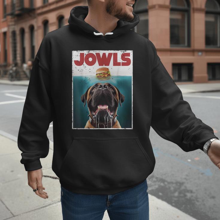 Cute English Mastiff Jowls Burger Bullmastiff Dog Mom Dad Men Hoodie
