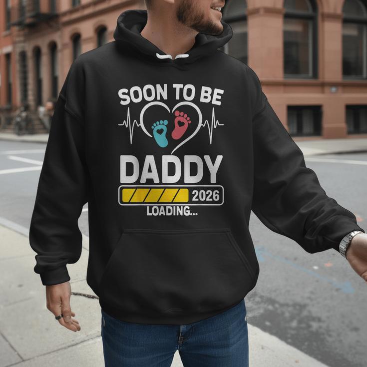 Dad To Be 2026 Loading Dad Est 2026 Promoted To Daddy Men Hoodie