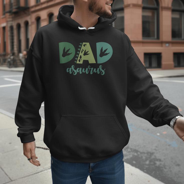 Dad Asaurus Dinosaur Birthday Mom Dad Birthday Boy T-Rex Men Hoodie