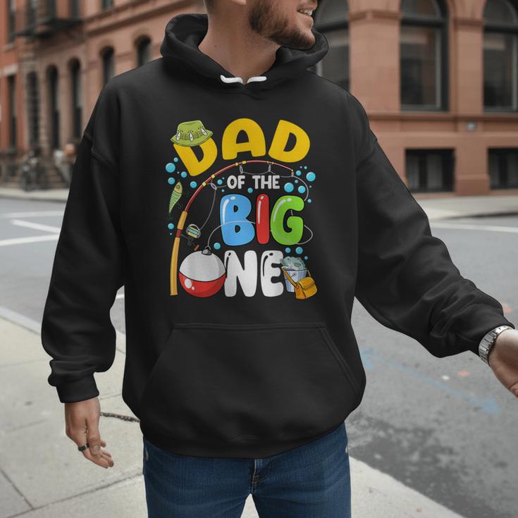 Dad Of The Big One Fishing Birthday Boy Family Party Men Hoodie Dad Of The Big One Fishing Birthday Boy Family Party Men Hoodie