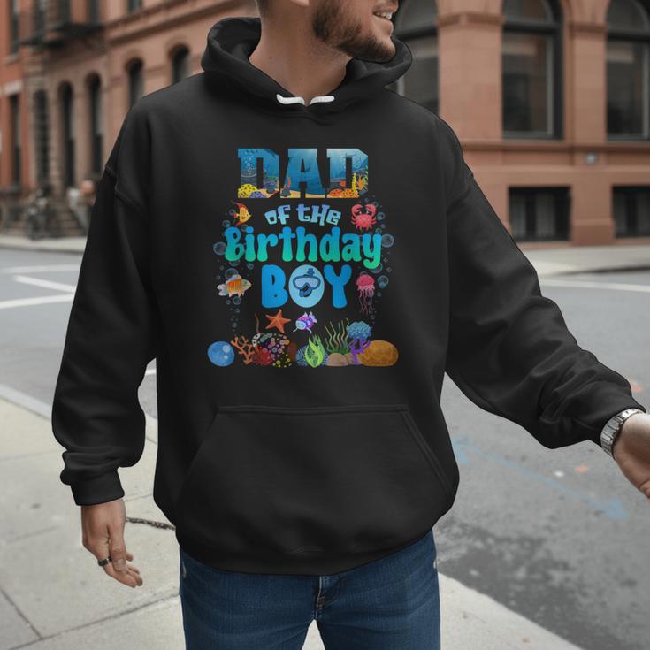 Dad Of The Birthday Boy Aquarium Sea Animals Matching Men Hoodie Dad Of The Birthday Boy Aquarium Sea Animals Matching Men Hoodie