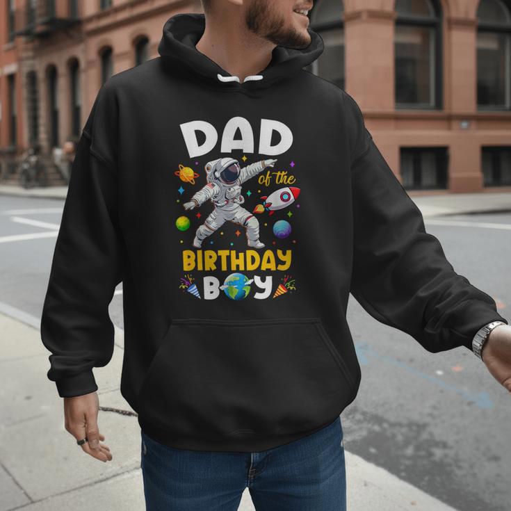 Dad Of The Birthday Boy Astronaut Outer Space Birthday Men Hoodie