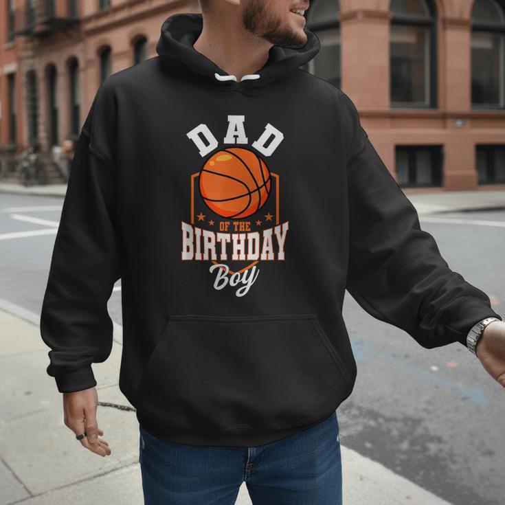 Dad Of The Birthday Boy Basketball Theme Bday Party Men Hoodie