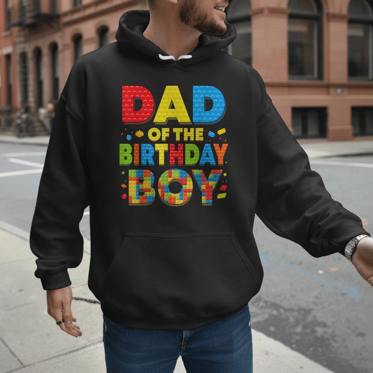 Dad Of The Birthday Boy Building Block Birthday Men Hoodie