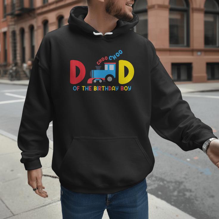 Dad Of The Birthday Boy Choo Choo Train Family Matching Men Hoodie
