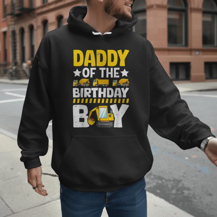Dad Of The Birthday Boy Construction Theme Party Matching Men Hoodie