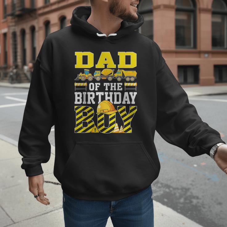 Dad Of The Birthday Boy Construction Truck Men Hoodie