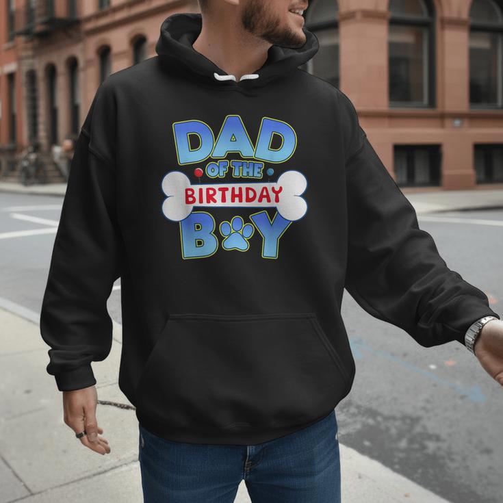 Dad Of The Birthday Boy Matching Dog Family Birthday Party Men Hoodie