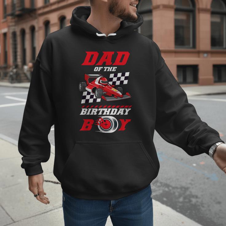 Dad Of The Birthday Boy Pit Crew Race Car Matching Family Men Hoodie
