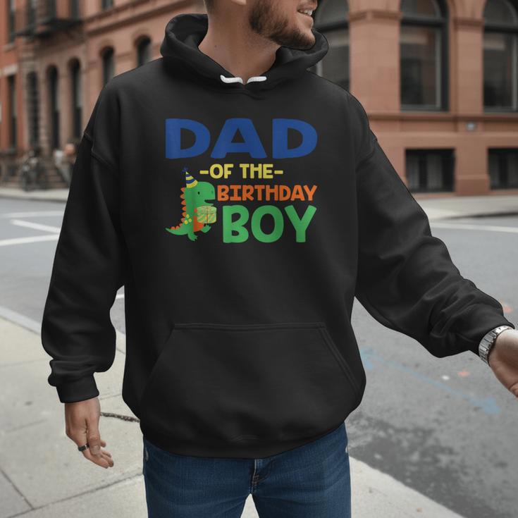 Dad Of The Birthday For Boy Saurus Rex Dinosaur Party Men Hoodie