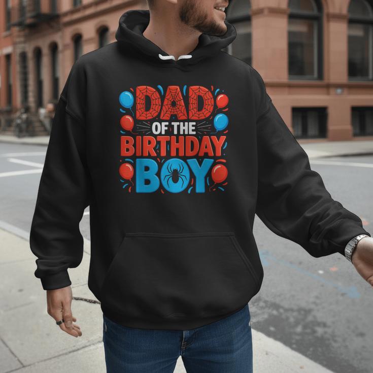 Dad Of The Birthday Boy Spider Web Party Men Hoodie