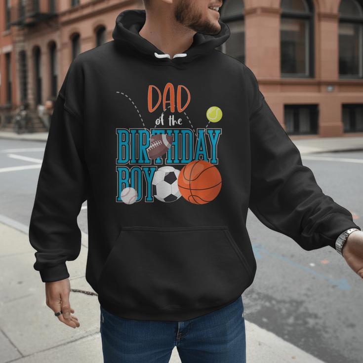 Dad Of The Birthday Boy Sports Matching Family Men Hoodie