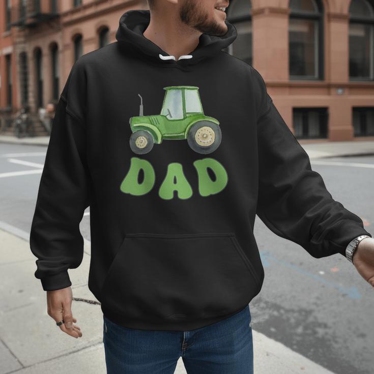 Dad Of The Birthday Boy Tractor Farm Trucks Family Party Men Hoodie