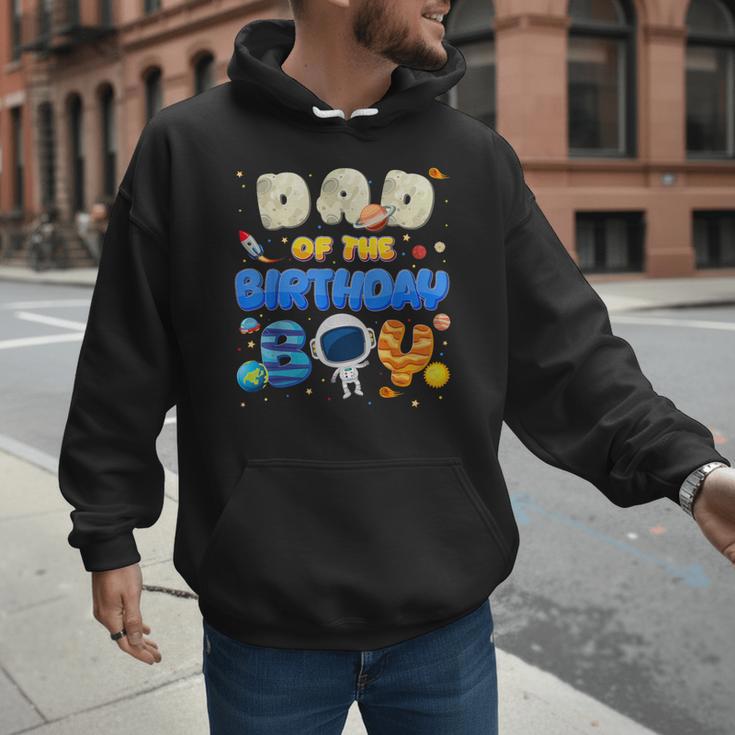 Dad Of The Birthday Boy Two The Moon Space Family Matching Men Hoodie