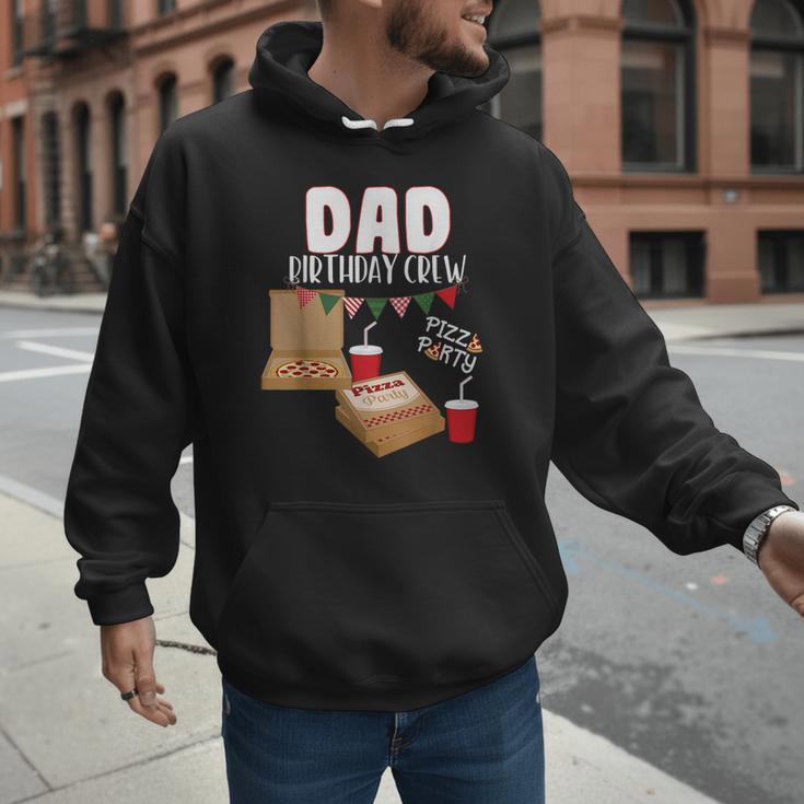 Dad Birthday Crew Pizza Theme Birthday Pizza Lover Party Men Hoodie