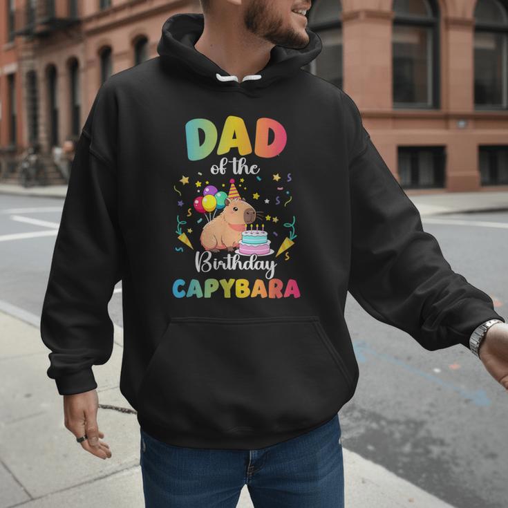 Dad Of The Birthday Girl Capybara Bday Party Family Men Hoodie