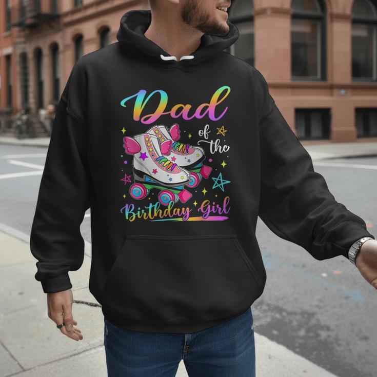 Dad Of The Birthday Girl Rolling Skate Family Matching Men Hoodie