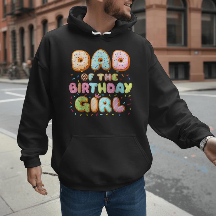 Dad Of The Birthday Girl Sweet Donut Birthday Family Men Hoodie