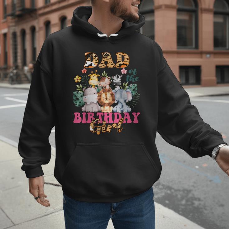 Dad Of The Birthday Girl Zoo Theme Animal Party Safari Cool Men Hoodie