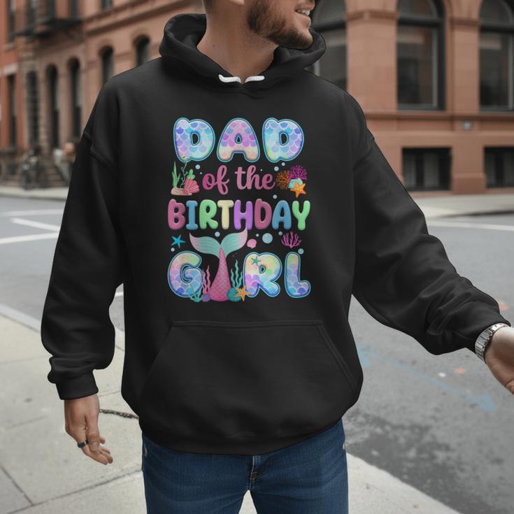 Dad Of The Birthday Mermaid Girl Family Matching Party Men Hoodie
