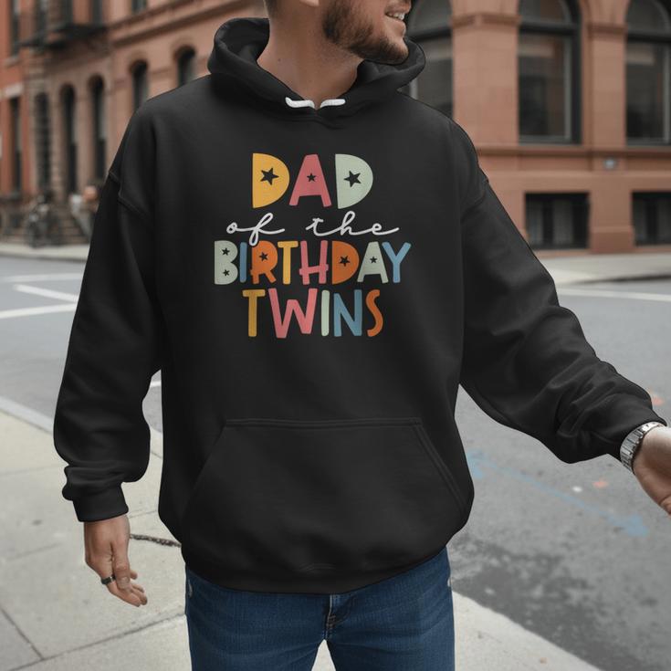 Dad Of The Birthday Twins Kids Great Daddy Of Twins Bday Men Hoodie