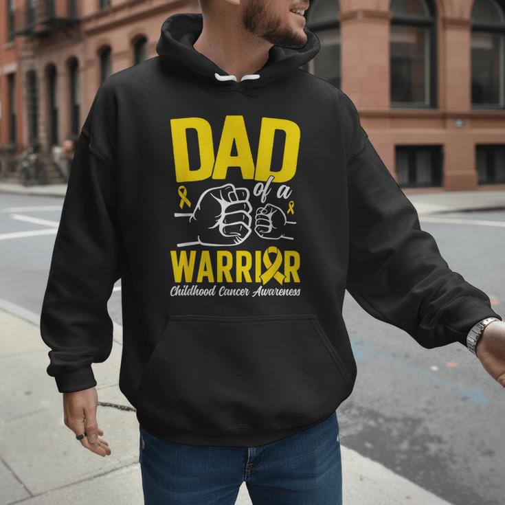 Dad Of A Childhood Cancer Warrior Childhood Cancer Awareness Men Hoodie