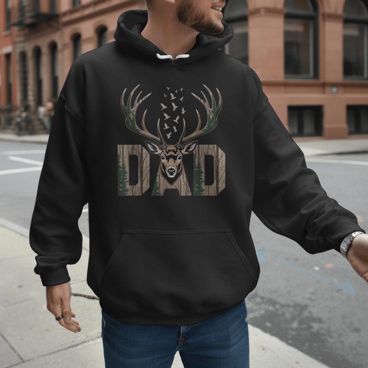 Dad Deer Hunting Camo Father Hunters Buck Camouflage Nature Men Hoodie