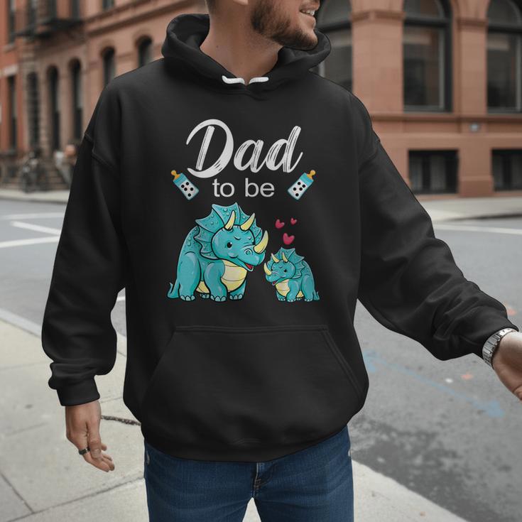 Dad To Be Dinosaur Baby Shower For Boy Men Hoodie