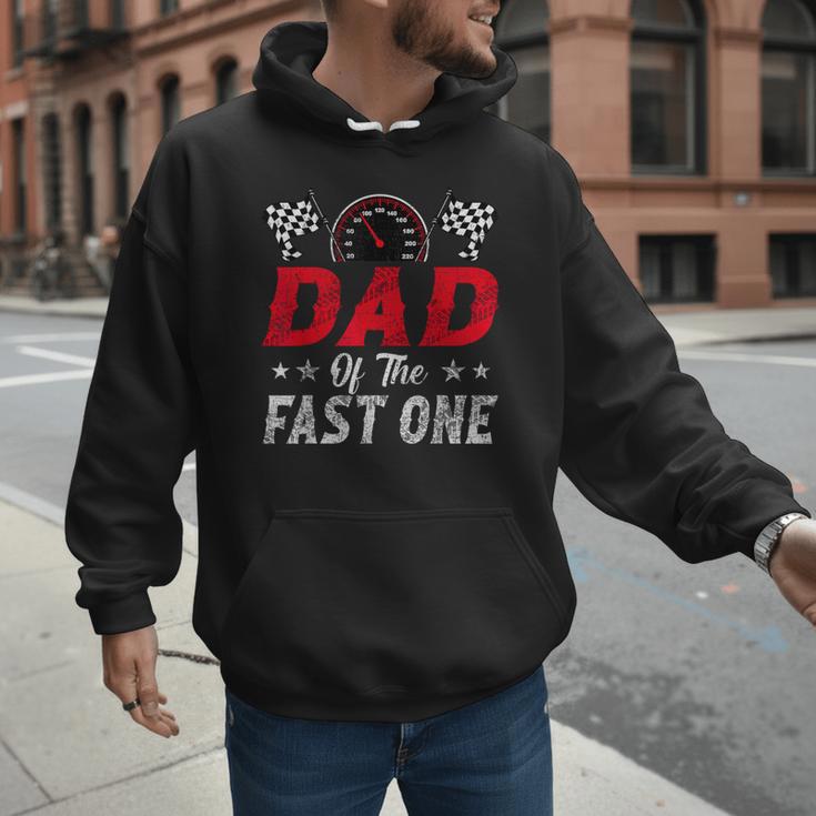 Dad Of The Fast One 1st Birthday Racing Car Family Men Hoodie
