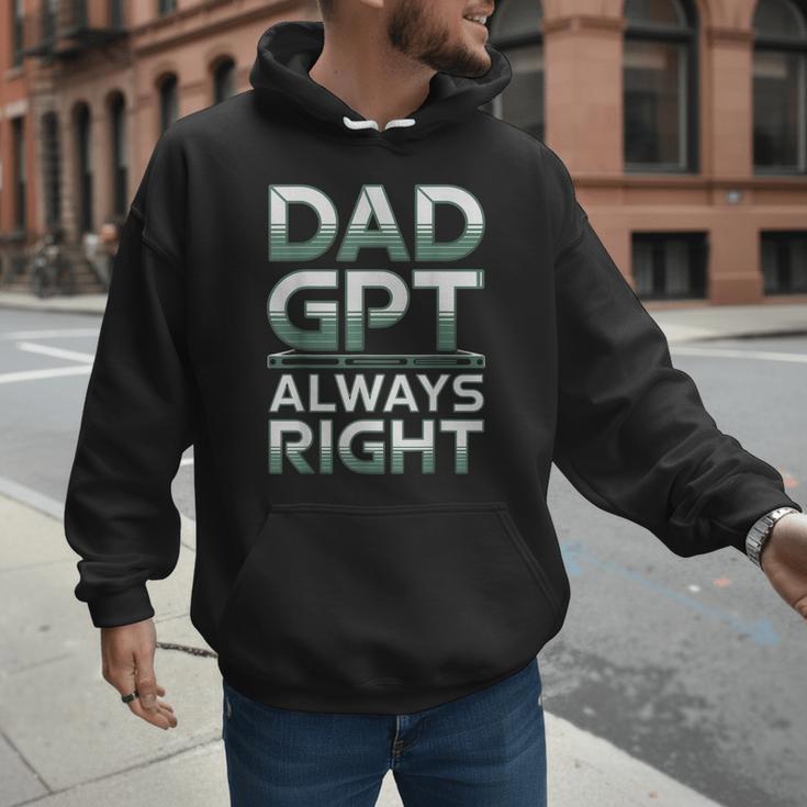Dad GPT Always Right Robot Machine Data Prompt Engineer AI Men Hoodie