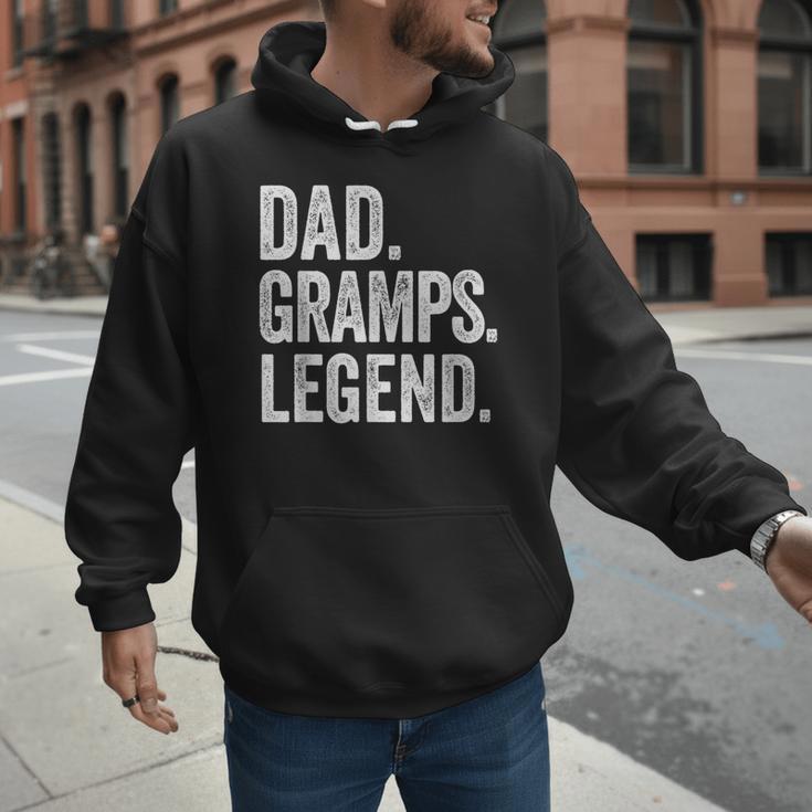 Dad Gramps Legend Vintage Distressed Bold Gramps Graphic Men Hoodie