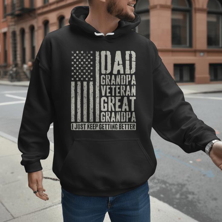 Dad Grandpa Veteran Great Grandpa Men Hoodie