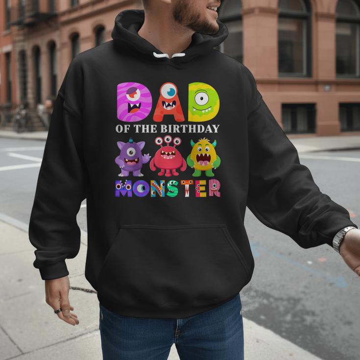 Dad Little Monster Kids 1st Birthday Party Family Monster Small Men Hoodie