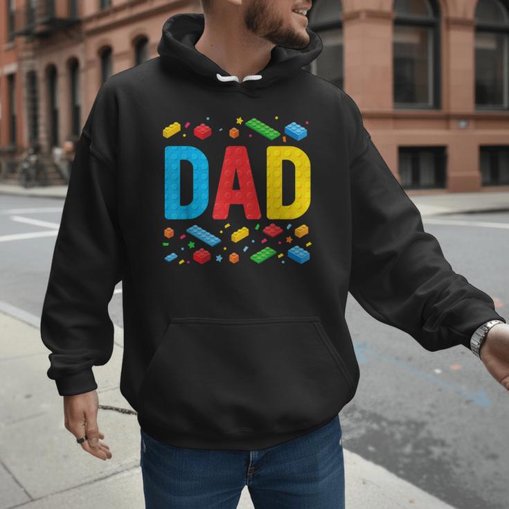 Dad Master Builder Building Bricks Blocks Family Fathers Day Men Hoodie